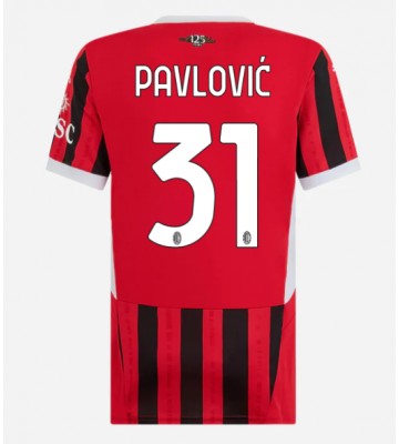 AC Milan Strahinja Pavlovic #31 Replika Hjemmebanetrøje Dame 2024-25 Kortærmet